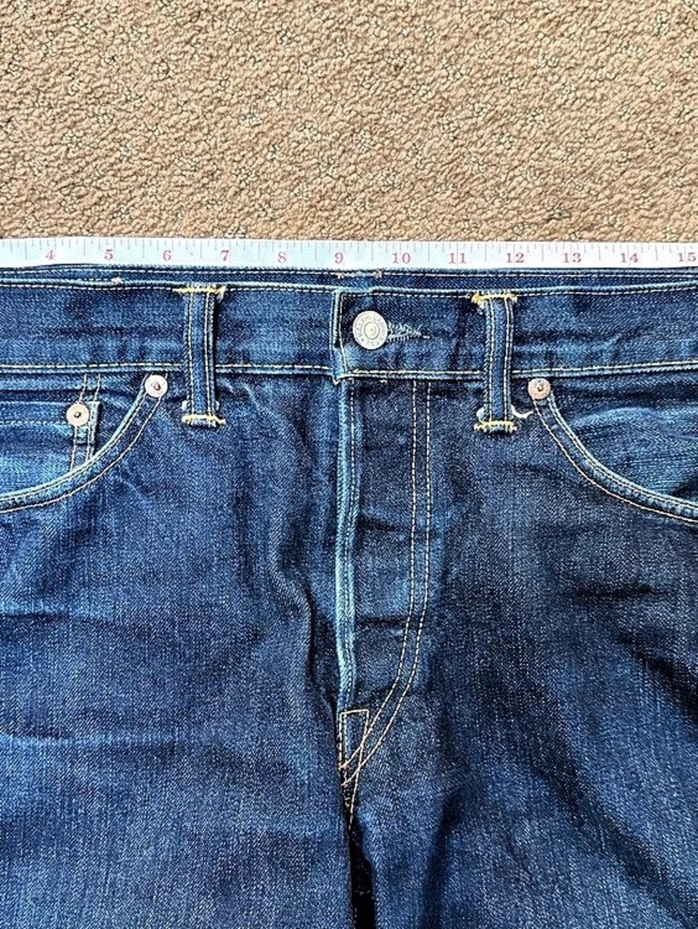 RRL Double RL Slim Fit Men's Slim Fit Blue Waist 34.5 Like New